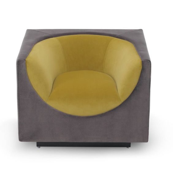 Era Swivel Chair - Kaster Slate/Kaster Mustard