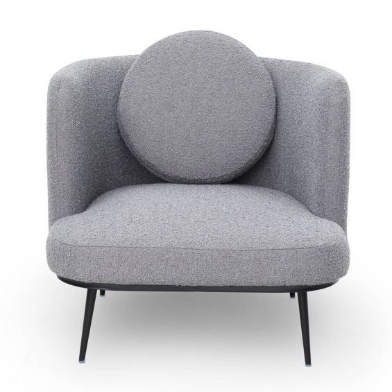 V Lux Occasional Chair - Boucle Graphic Grey