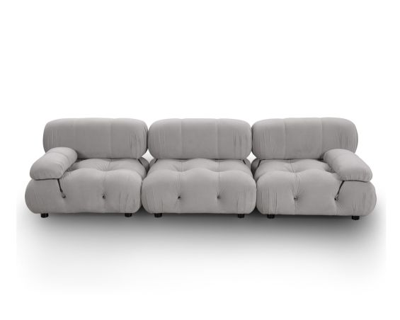 A stylish modular by Liang & Eimil with a deep button design and gorgeous grey upholstery