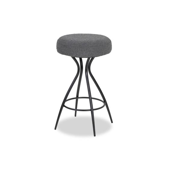 Hydra Counter Stool - Boucle Graphic Grey