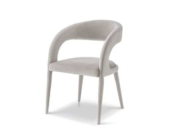 Salma Dining Chair - Gainsborough Ash Grey Velvet