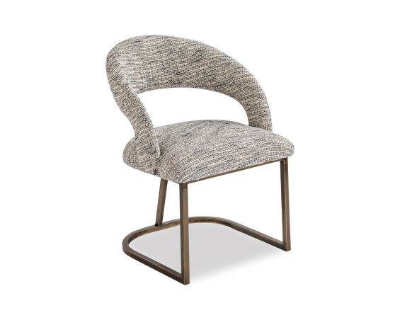 Alfie Dining Chair - Sherpa Grey/Bronze