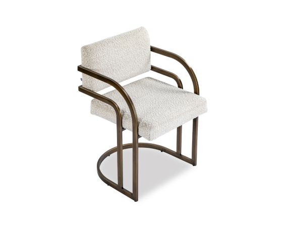 Dylan Dining Chair - Boucle Sand/Bronze