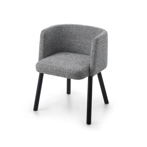 Ethis Dining Chair - Speckle Grey/Matte Black