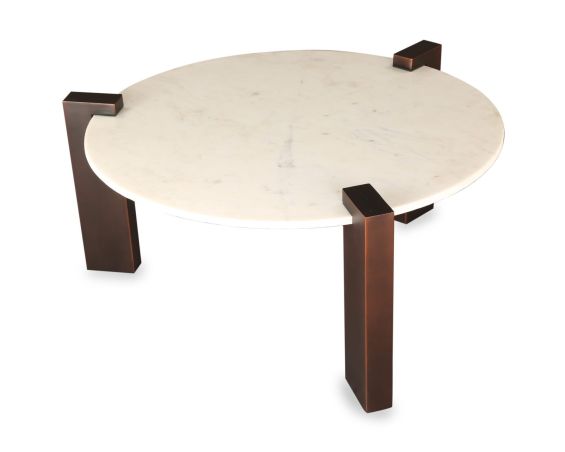 Tassimo Coffee Table - Dark Bronze/White Marble