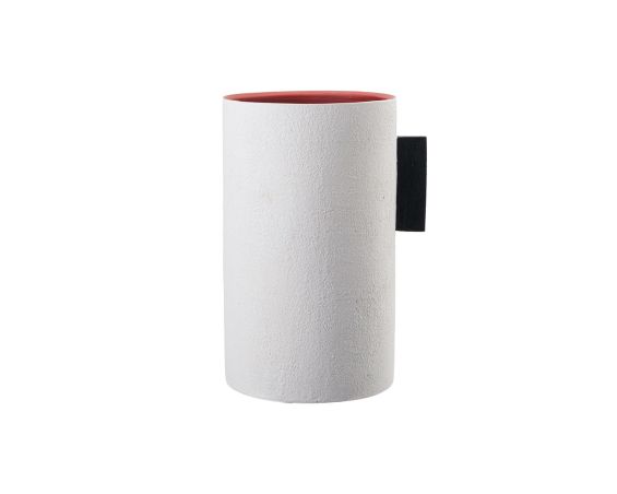 Santi II Ceramic Vase - White and Red