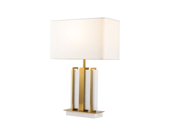 Vedra Table Lamp - Brushed Brass/White