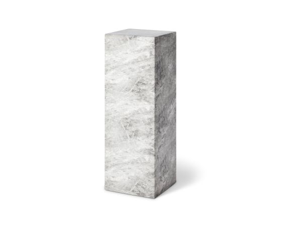 Long Pedestal - Grey Faux Marble