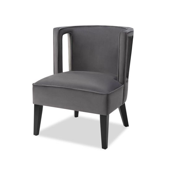 Cara Occasional Chair - Night Grey Velvet