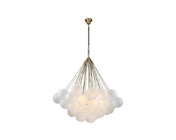 Cloud Pendant Lamp - Antique Brass/Foggy Glass