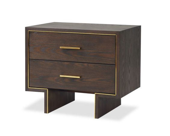 Tigur Bedside Table - Dark Brown