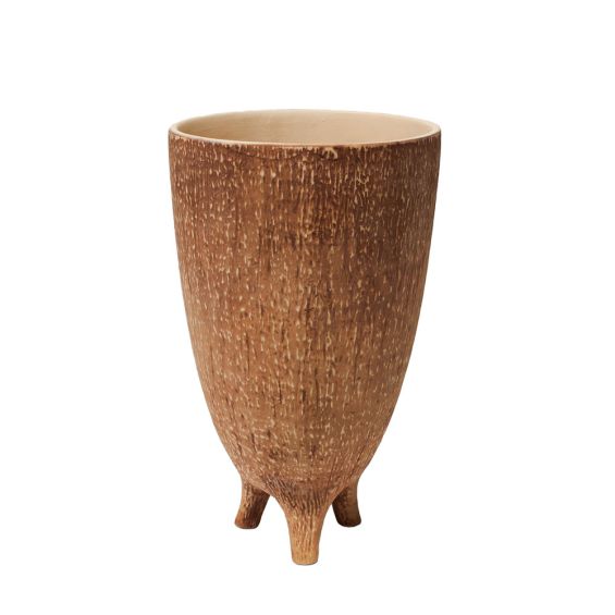 Medium brown nature-inspired vase