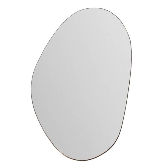 Minimalist round organic wall mirror