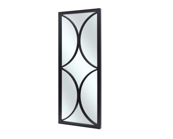 Modern wall mirror with large semi-circle designs