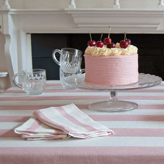 Colourful striped linen napkin