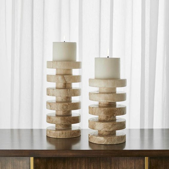 Emora Pillar Candleholders - Set of 2