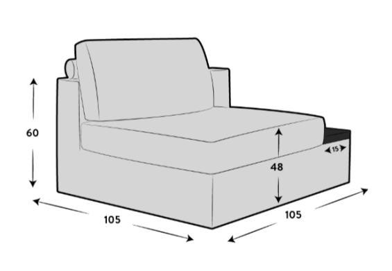 Single Seat With Table - Right Hand Facing