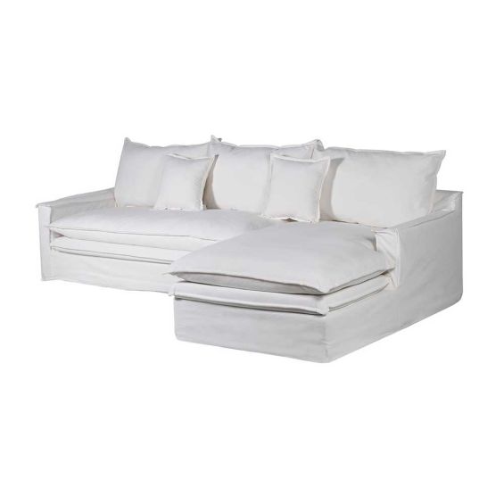 Snug White Corner Sofa