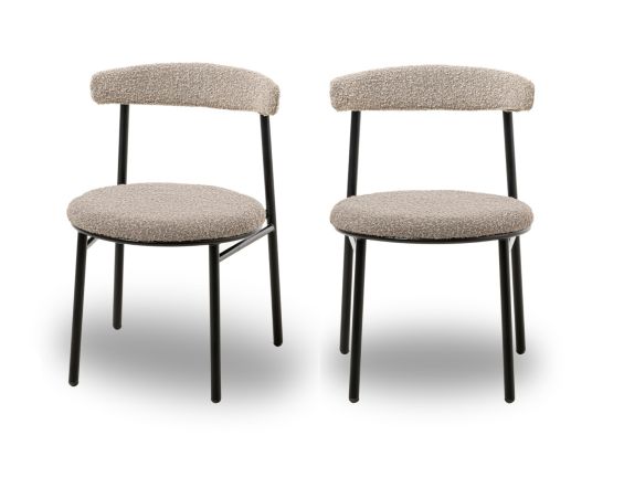 Nook Dining Chair - Boucle Taupe