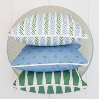 Barnaby Cushion - Bright Blue & Green (Tiny Tots)