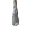 Cone shaped, grey, marble lamp with a gold steel lampshade