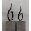 Abstract black aluminium vase