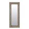 Rectangular mirror with antique grey oak veneer frame