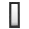 Rectangular mirror with black oak veneer frame