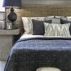 Wooden wicker style headboard