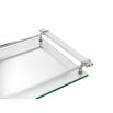 Versatile clear glass serving tray