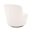 A wonderfully sumptuous luxury swivel chair with boucle cream upholstery 