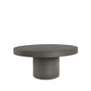 Bold, round concrete coffee table