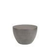 Concrete style grey round side table