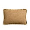 Sumptuous rectangular cushions in Cream, Amber and Red with fringe detail