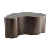 Dark bronze yin-yang inspired shapely coffee table