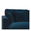 Blue velvet corner sofa