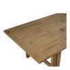 Rectangular recycled light oak dining table