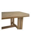 Rectangular recycled light oak dining table