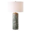 Table lamp with artistic melting impression base