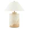 Textured terracotta base table lamp