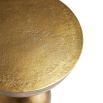 Semi sphere gold side table with hourglass silhouette