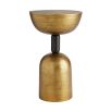 Semi sphere gold side table with hourglass silhouette