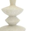 Elegant white stone finish geometric silhouette lamp