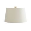 Elegant white stone finish geometric silhouette lamp