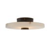 White alabaster and English bronze iron mount with integrated LED light