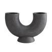 Crescent structure with textured matte charcoal finish