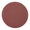 Reddish brown fibreglass accent table with geometric silhouette