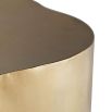 brass side table with organic shapely silhouette