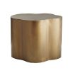 brass side table with organic shapely silhouette