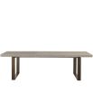 Matte-finished wooden rectangular dining table